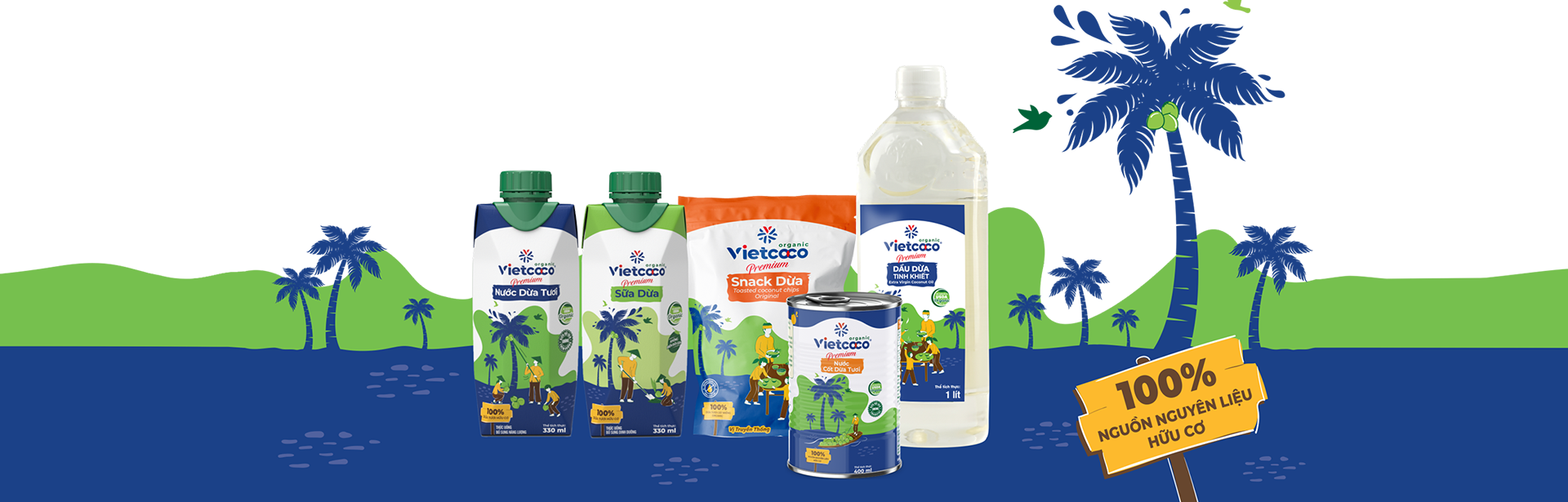 Combo 06 Lon Nước Cốt Dừa Sữa Dừa VIETCOCO 160ml – Sánh Mịn, Thơm Béo Chuẩn Vị - Đăng Khôi Fresh
