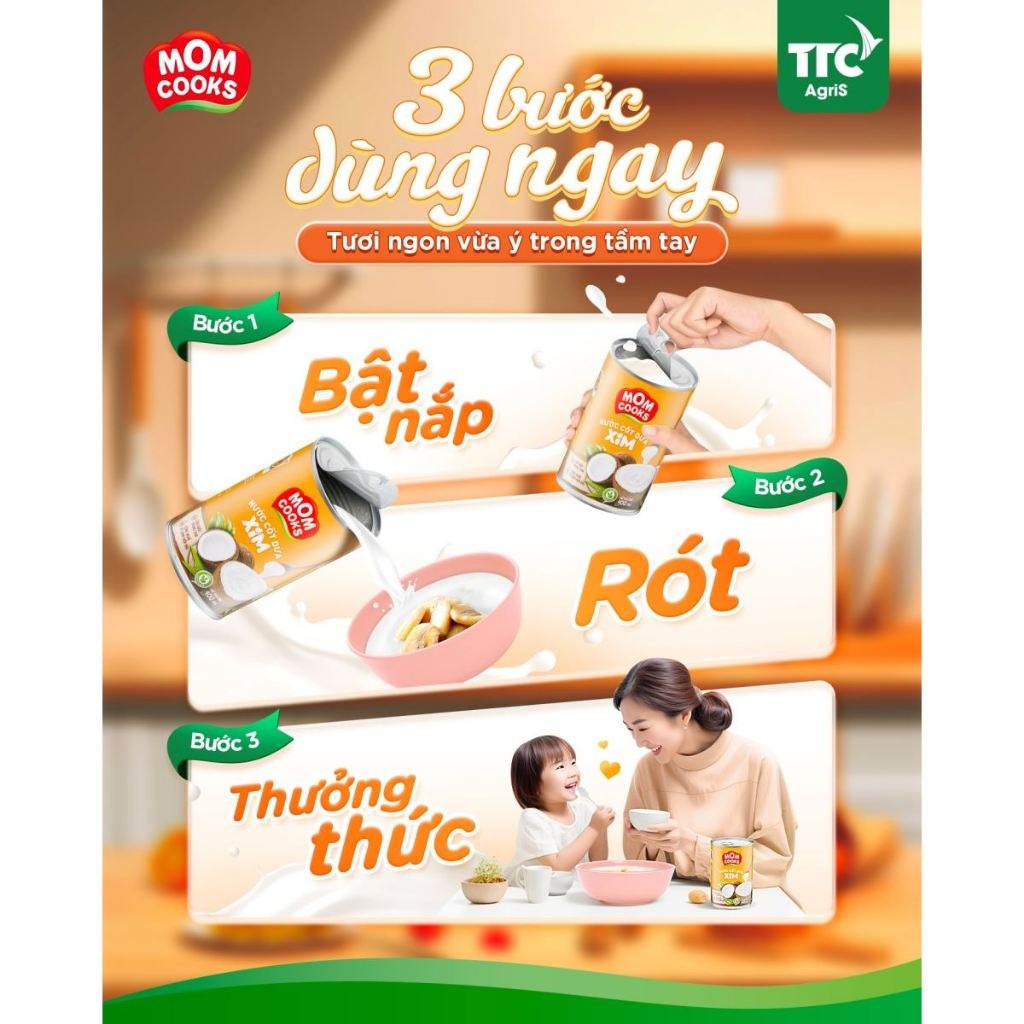 Thùng 24 Hộp Nước Cốt Dừa Mom Cooks 200ml Giá Tốt Cho Nấu Ăn, Pha Che - Đăng Khôi Fresh