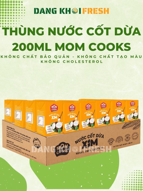 Thùng 24 Hộp Nước Cốt Dừa Tươi Mom Cooks 200ml - Chính hãng tại Đăng Khôi Fresh (freshdangkhoi.com)