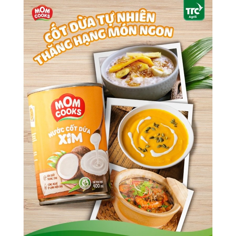 Đặt mua ngay Thùng 24 Hộp Nước Cốt Dừa Mom Cooks 400mlhôm nay tại siêu thị Đăng Khôi Fresh để nhận mức giá ưu đãi tốt nhất, rinh về trợ thủ đắc lực giúp nâng tầm hương vị cho mọi bữa ăn của gia đình bạn!