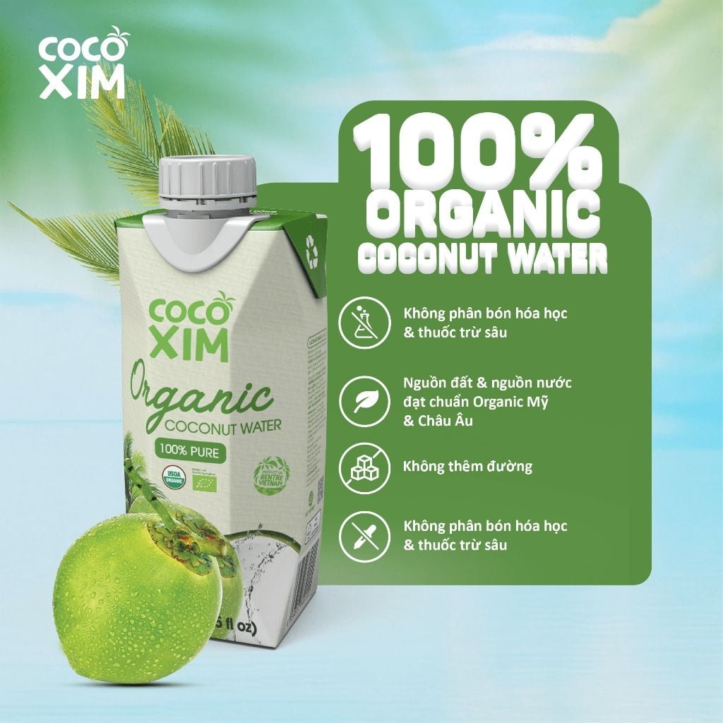 Nước dừa Organic Cocoxim Đăng Khôi Fresh Fresh Đăng Khôi