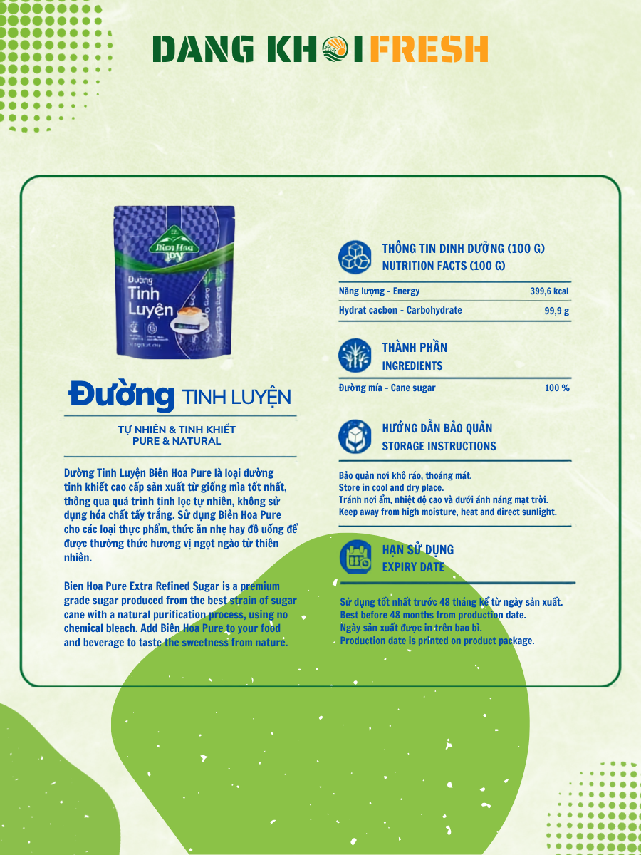 Combo 10 Túi Đường Tinh Luyện Biên Hòa Joy Sick 300g - Đăng Khôi Fresh Combo 10 Túi Đường Tinh Luyện Biên Hòa Joy Sick 300g - Chính hãng tại Đăng Khôi Fresh (freshdangkhoi.com)