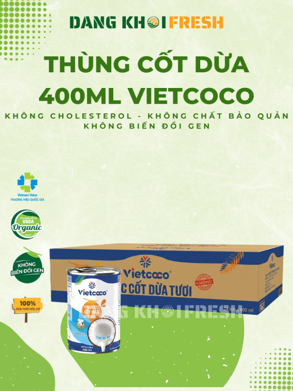 Thùng 24 Lon Nước Cốt Dừa Tươi Vietcoco 400ml Đóng Hộp Giá Tốt - Đăng Khôi Fresh Thùng 24 Lon Nước Cốt Dừa Tươi Vietcoco 400ml Đóng Hộp Giá Tốt - Đăng Khôi Fresh - Chính hãng tại Đăng Khôi Fresh (freshdangkhoi.com)