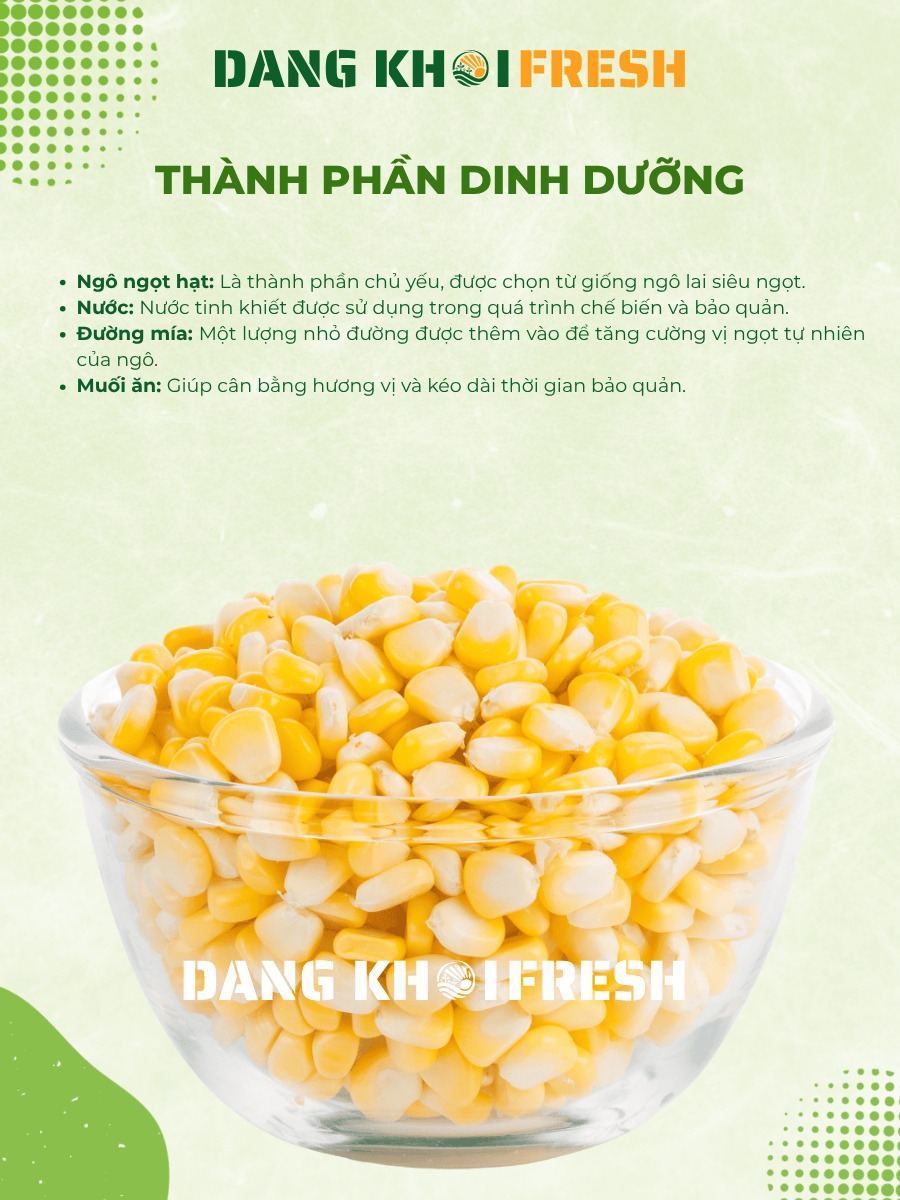 Thùng 24 Hộp Ngô Ngọt Đóng Hộp DOVECO Ăn Liền 380g - Đăng Khôi Fresh ngô ngọt xào thịt băm siêu nhanh với Combo 5 Hộp Ngô Ngọt Nguyên Hạt DOVECO 380g tại Đăng Khôi Fresh