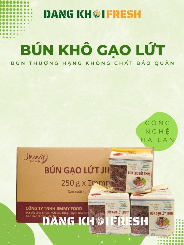 Thùng 4KG Bún Gạo Lứt Jimmy 250g Không Hóa Chất Eat Clean Giảm Cân - Chính hãng tại Đăng Khôi Fresh (freshdangkhoi.com)