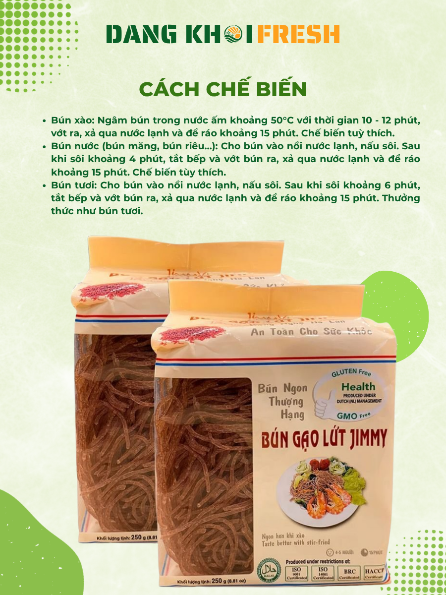 Huong dan cach che bien bun gao kho jimmy cho be an dam hang ngay