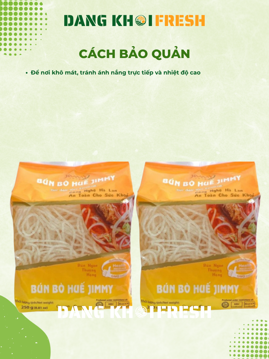 Combo Thung 4KG Bun gao Jimmy 250g chinh hang gia tot tai Dang Khoi Fresh