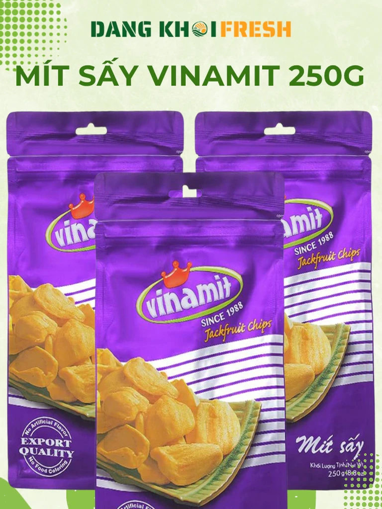 Combo 10 Túi Mít Sấy Giòn Vinamit 250g Hoa Quả Trái Cây Sấy Chân Không Đồ Ăn Vặt - Chính hãng tại Đăng Khôi Fresh (freshdangkhoi.com)