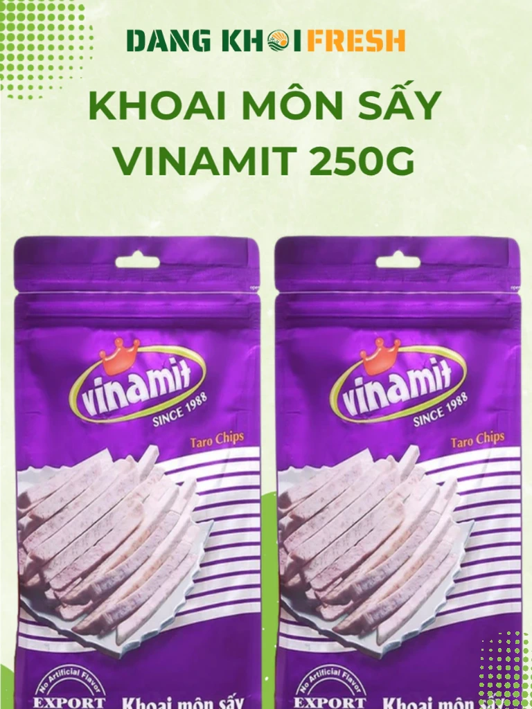 Khoai Môn Sấy Vinamit 250g – Khoai Môn Sấy Giòn, Trái Cây Hoa Quả Sấy Khô, Đồ Ăn Vặt - Chính hãng tại Đăng Khôi Fresh (freshdangkhoi.com)