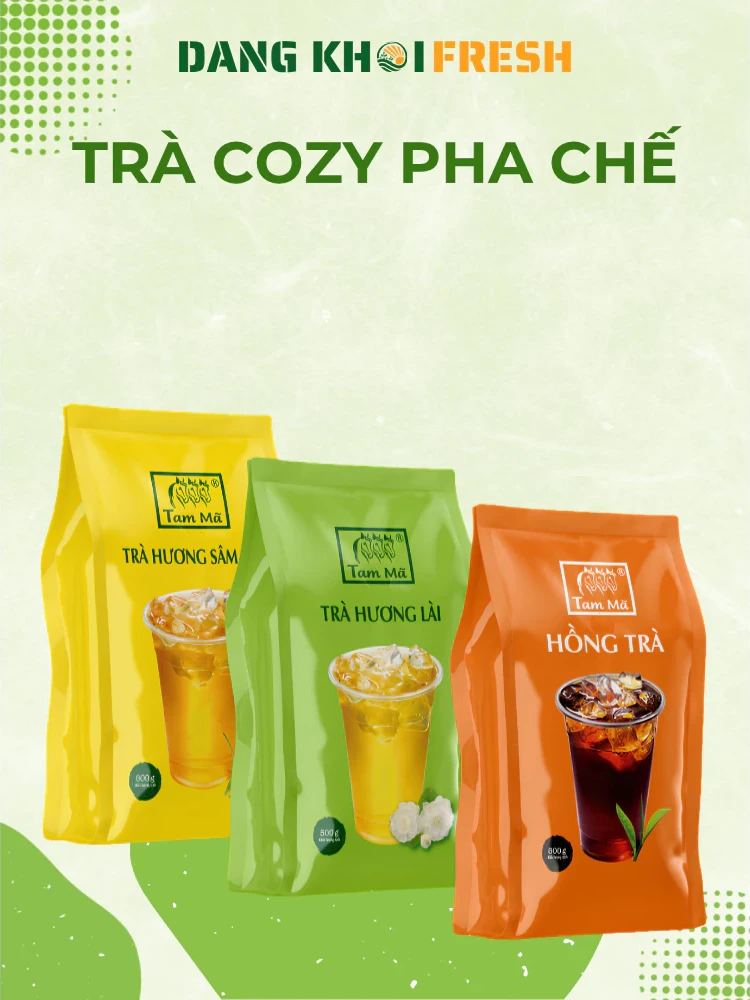 Combo 6 Túi Trà Cozy Tam Mã 500g Hồng Trà Sâm Dứa Trà Lài Nguyên Liệu Pha Chế Tắc Chanh - Chính hãng tại Đăng Khôi Fresh (freshdangkhoi.com)