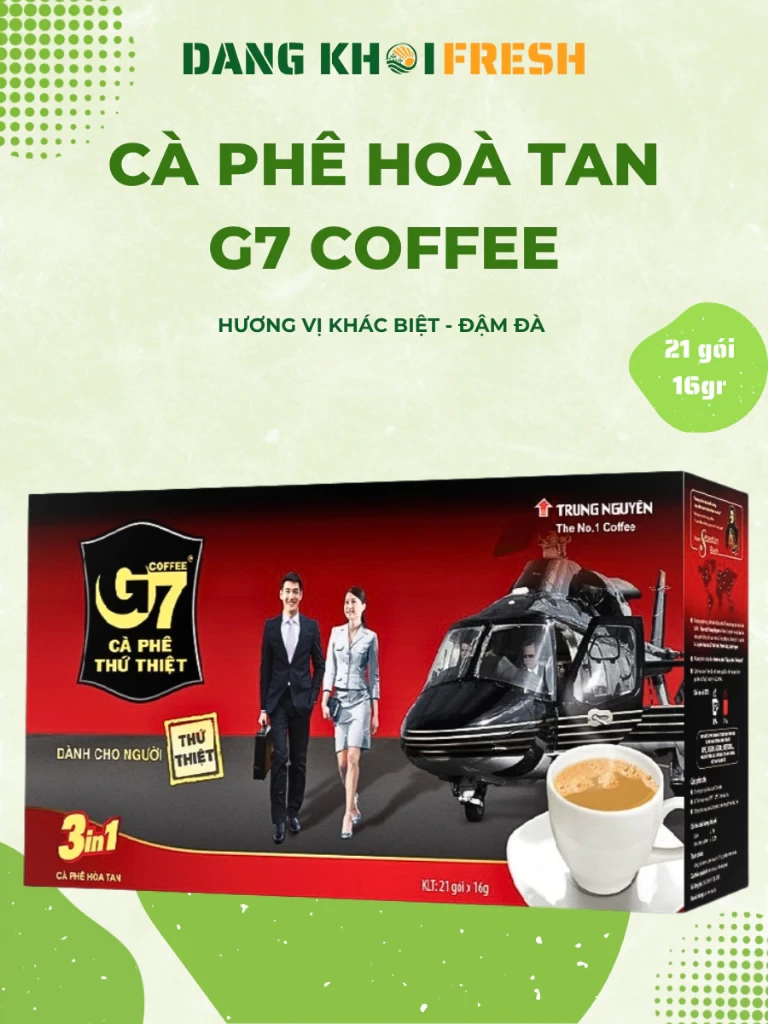 COMBO 5 Hộp Cafe Hoà Tan G7 3in1 Cà Phê Trung Nguyên Legend Đậm Đà Quyến Rũ 21 Gói x16g - Chính hãng tại Đăng Khôi Fresh (freshdangkhoi.com)
