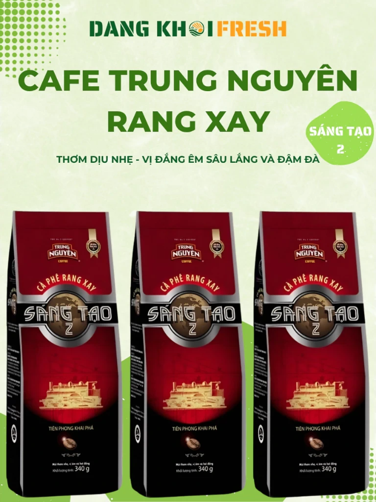 COMBO 10 Bịch Cà Phê Trung Nguyên Sáng Tạo 2 340gr Cafe Rang Xay Arabica & Robusta Pha Máy Pha Phin - Chính hãng tại Đăng Khôi Fresh (freshdangkhoi.com)