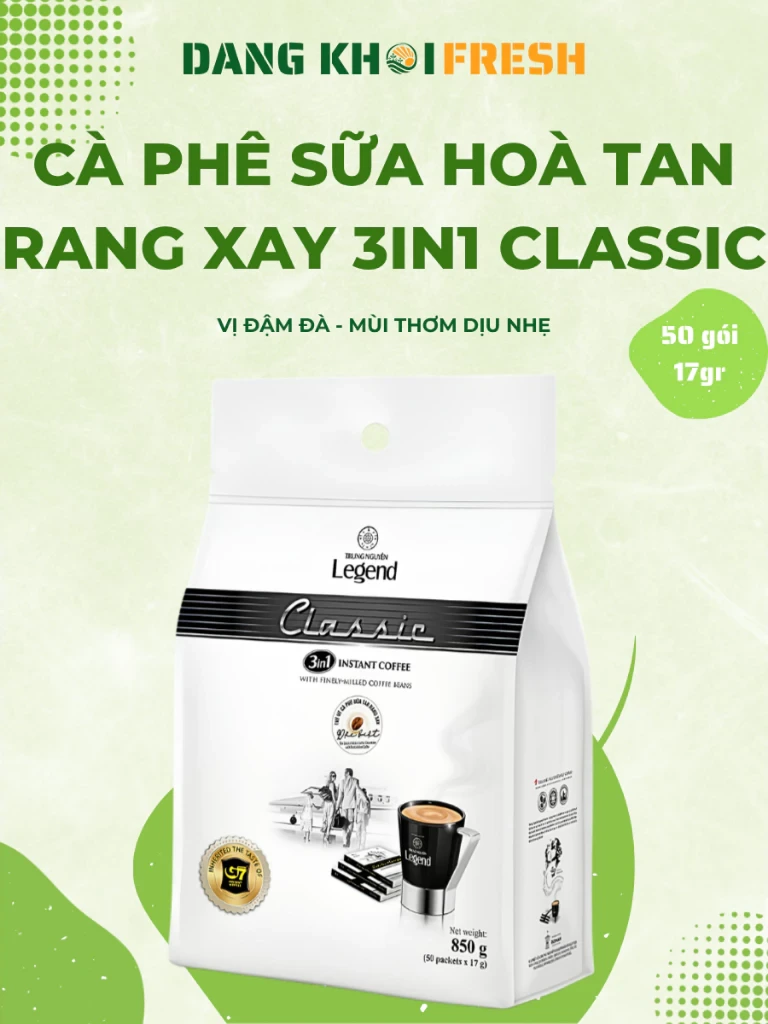 COMBO 5 Bịch Cà Phê Hòa Tan Rang Xay 3 in 1 Vị Cafe G7 Trung Nguyên Legend Classic 50 Gói x 17g - Đăng Khôi Fresh COMBO 5 Bịch Cà Phê Hòa Tan Rang Xay 3 in 1 Vị Cafe G7 Trung Nguyên Legend Classic 50 Gói x 17g - Chính hãng tại Đăng Khôi Fresh (freshdangkhoi.com)