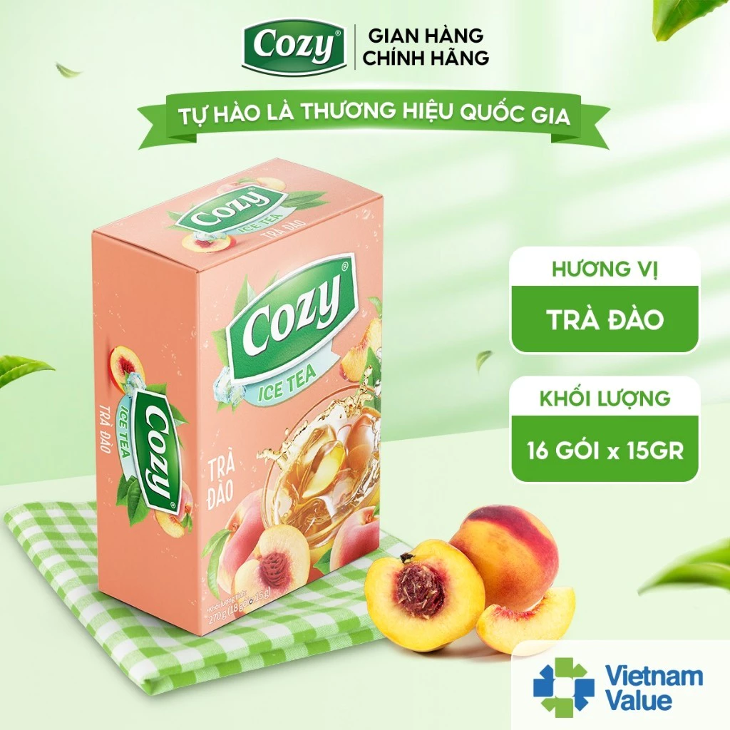 Combo 10 Hộp Trà Đen Hòa Tan Cozy - Trà Đào Gừng Chanh Vải Dâu Ổi Hồng Chanh Dây Sâm Bí Đao 16*15g - Đăng Khôi Fresh Combo 10 Hộp Trà Đen Hòa Tan Cozy - Trà Đào Gừng Chanh Vải Dâu Ổi Hồng Chanh Dây Sâm Bí Đao 16*15g - Chính hãng tại Đăng Khôi Fresh (freshdangkhoi.com)