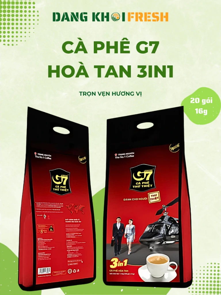 COMBO 5 Bịch Cafe Sữa Hòa Tan G7 3in1 Thượng Hạng Cà Phê Trung Nguyên Legend Đậm Đà 20 Gói x 16gr - Đăng Khôi Fresh COMBO 5 Bịch Cafe Sữa Hòa Tan G7 3in1 Thượng Hạng Cà Phê Trung Nguyên Legend Đậm Đà 20 Gói x 16gr - Chính hãng tại Đăng Khôi Fresh (freshdangkhoi.com)