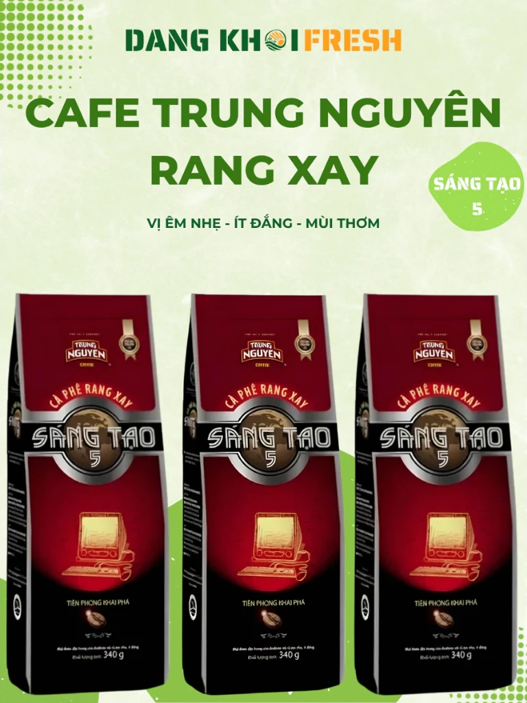 COMBO 10 Bịch Cà Phê Trung Nguyên Sáng Tạo 5 Rang Xay Culi Arabica 340gr Trung Nguyen Legend - Chính hãng tại Đăng Khôi Fresh (freshdangkhoi.com)
