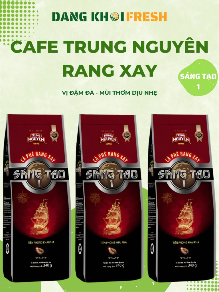 COMBO 10 Cà Phê Trung Nguyên Sáng Tạo 1 Rang Xay Robusta Coffee 340g Chuẩn Vị Cafe Pha Phin Pha Máy - Chính hãng tại Đăng Khôi Fresh (freshdangkhoi.com)
