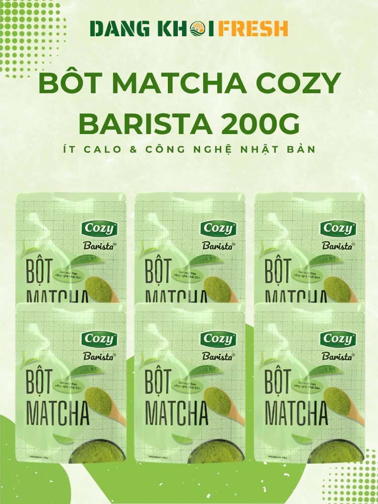 Combo 10 Túi Bột Matcha Cozy Barista 200g Bột Trà Xanh Cozy Pha Chế Matcha Latte Cold Whisk Chính Hãng - Chính hãng tại Đăng Khôi Fresh (freshdangkhoi.com)