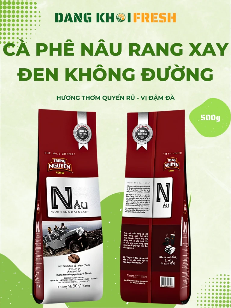 COMBO 5 Bịch Cafe Rang Xay Nâu Sức Sống Cà Phê Trung Nguyên Legend Pha Phin Vị Đậm Đà Hương 500g - Chính hãng tại Đăng Khôi Fresh (freshdangkhoi.com)