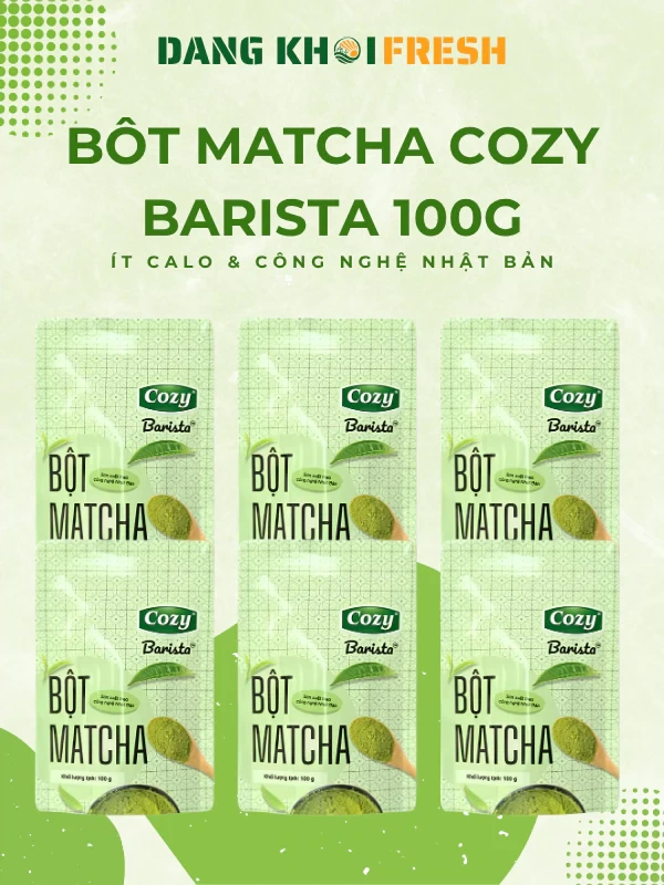 Combo 10 Túi Bột Matcha Cozy Barista 100g Bột Trà Xanh Cozy Pha Chế Matcha Latte Cold Whisk Chính Hãng - Chính hãng tại Đăng Khôi Fresh (freshdangkhoi.com)