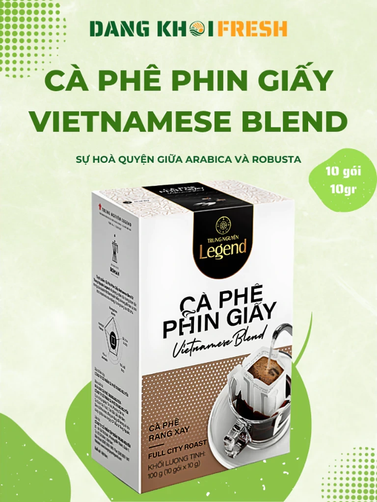 COMBO 5 Hộp Cafe Phin Giấy Truyền Thống Cà Phê Trung Nguyên Legend Vietnamese Blend 10 gói x 10g - Chính hãng tại Đăng Khôi Fresh (freshdangkhoi.com)