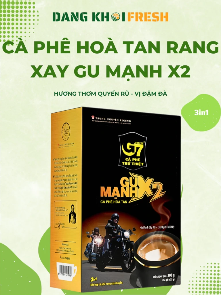 COMBO 5 Hộp Cafe Sữa Hòa Tan Gu Mạnh X2 Đậm Đà G7 Cà Phê Trung Nguyên Legend 12 Gói x 25g - Chính hãng tại Đăng Khôi Fresh (freshdangkhoi.com)